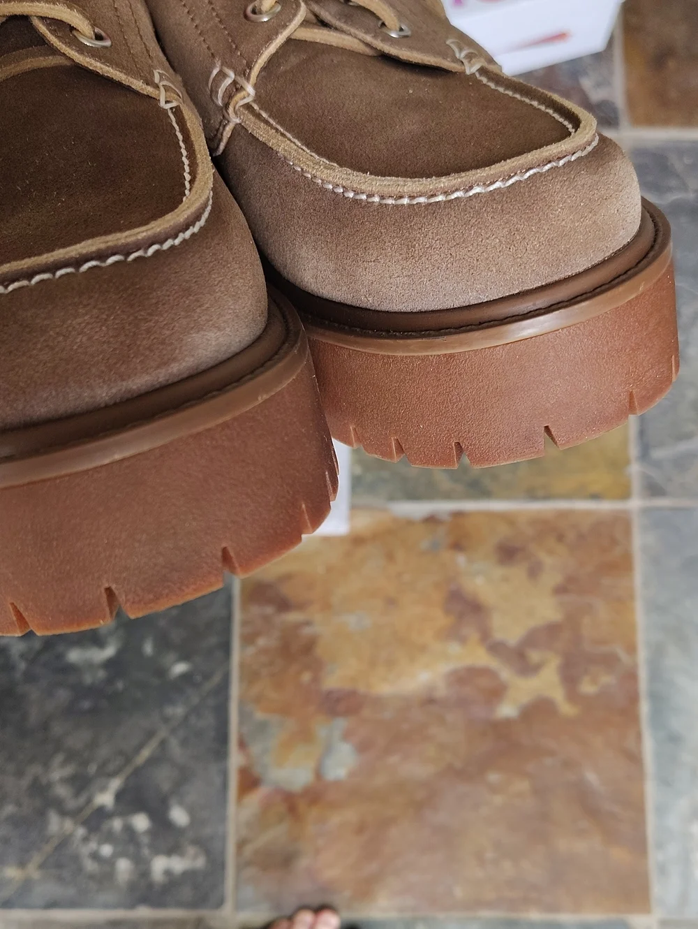 Jeffrey Campbell Crushed T Lug Platform Suede Boat Shoes